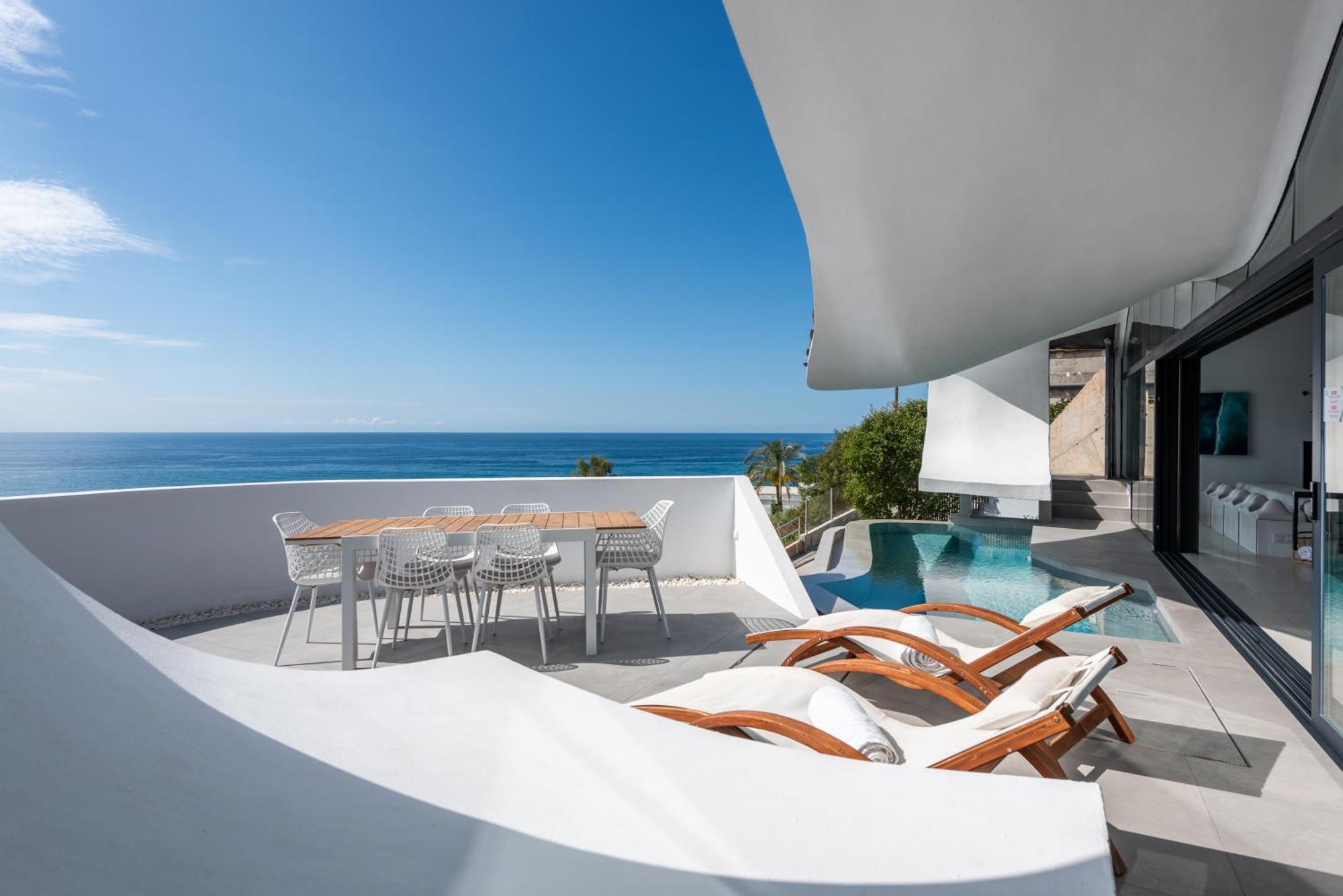 Rentitspain Casa Del Acantilado Piscina Climatizada 萨各夫雷纳 外观 照片