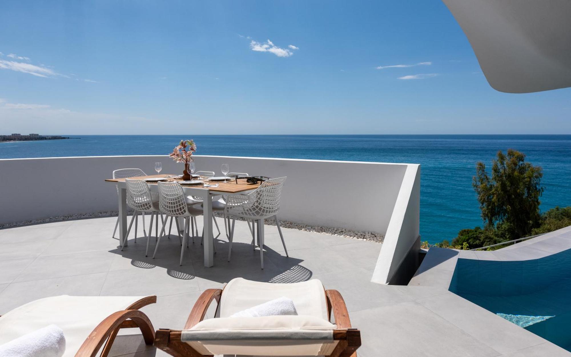 Rentitspain Casa Del Acantilado Piscina Climatizada 萨各夫雷纳 外观 照片
