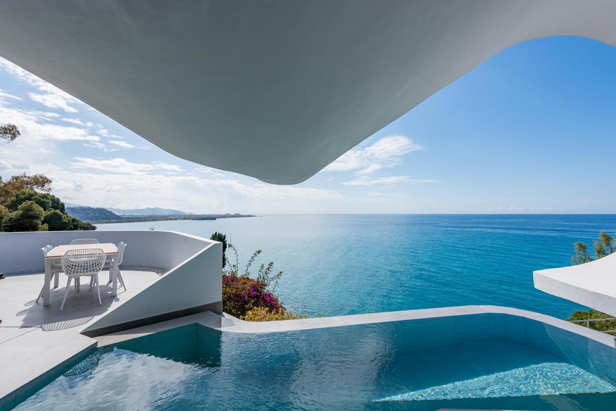Rentitspain Casa Del Acantilado Piscina Climatizada 萨各夫雷纳 外观 照片