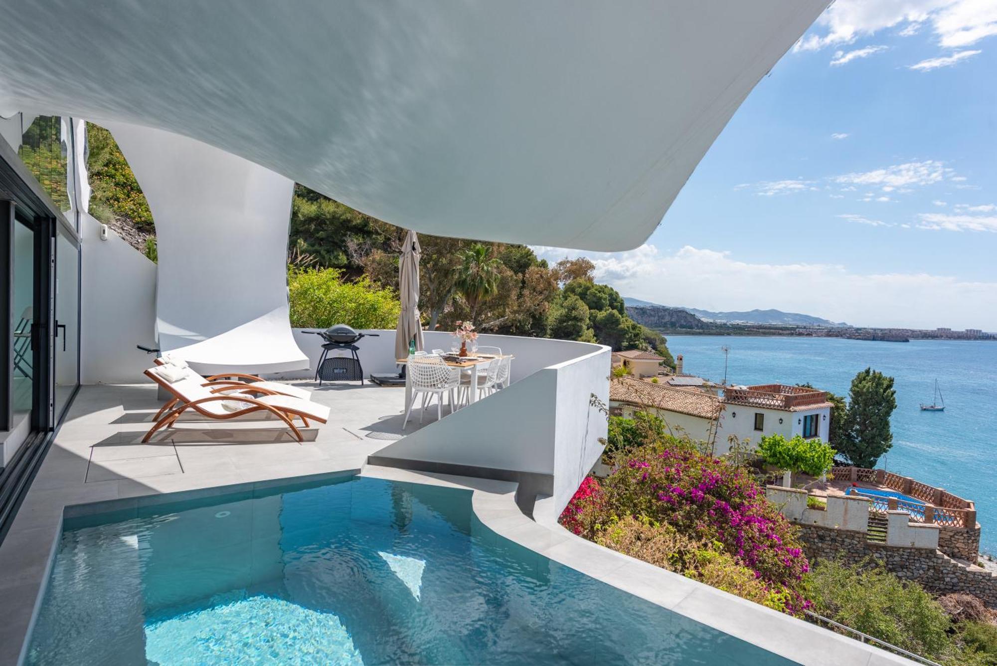 Rentitspain Casa Del Acantilado Piscina Climatizada 萨各夫雷纳 外观 照片