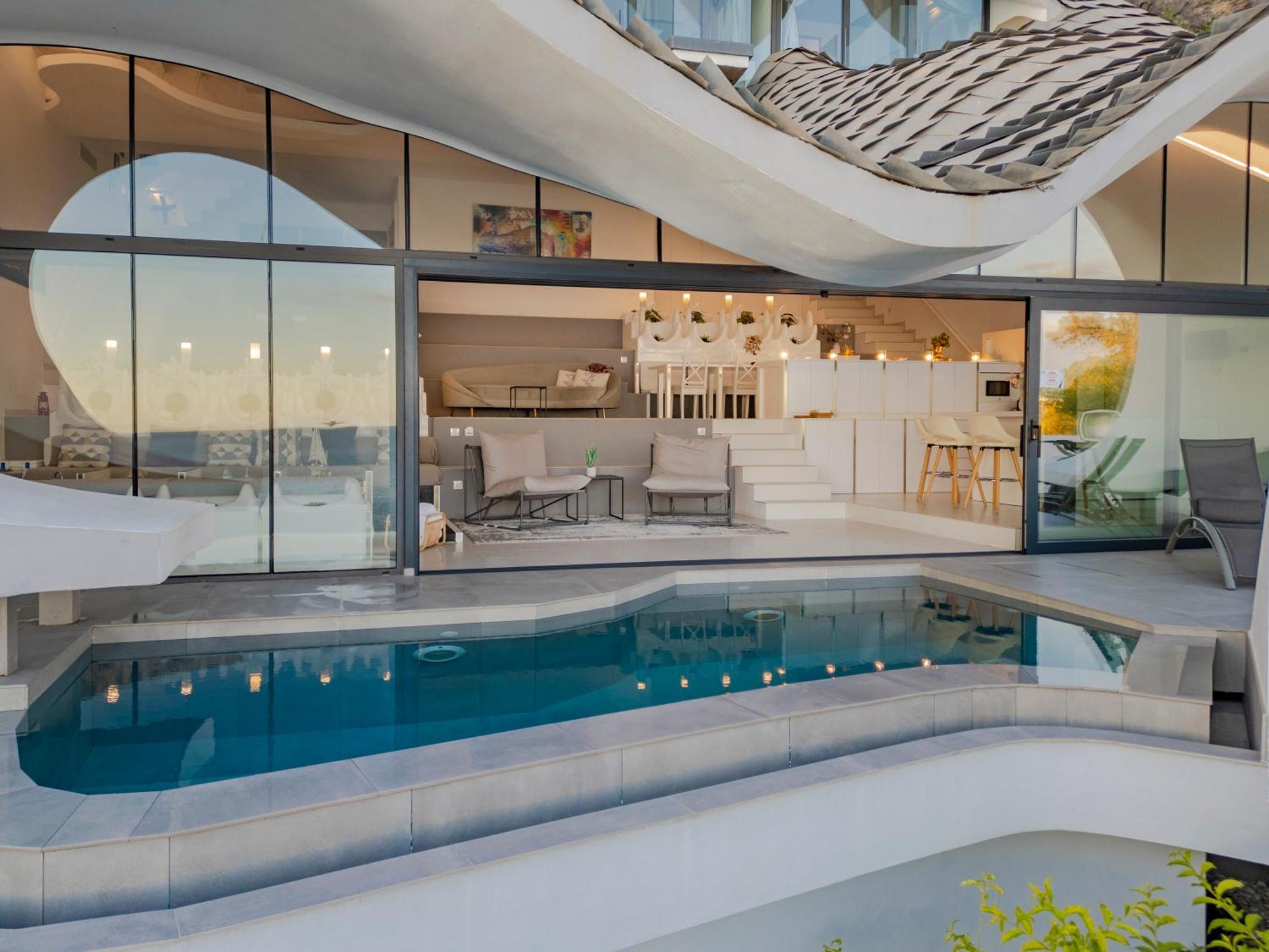 Rentitspain Casa Del Acantilado Piscina Climatizada 萨各夫雷纳 外观 照片